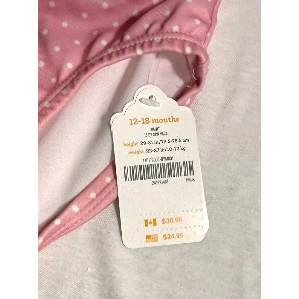 NEW NWT Gymboree Baby Girls 12-18 months Toddler Bathing Suit Pink Summer